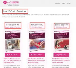 Bonus Gifts for Purchase of Text Chemistry by Dating Coach Amy North